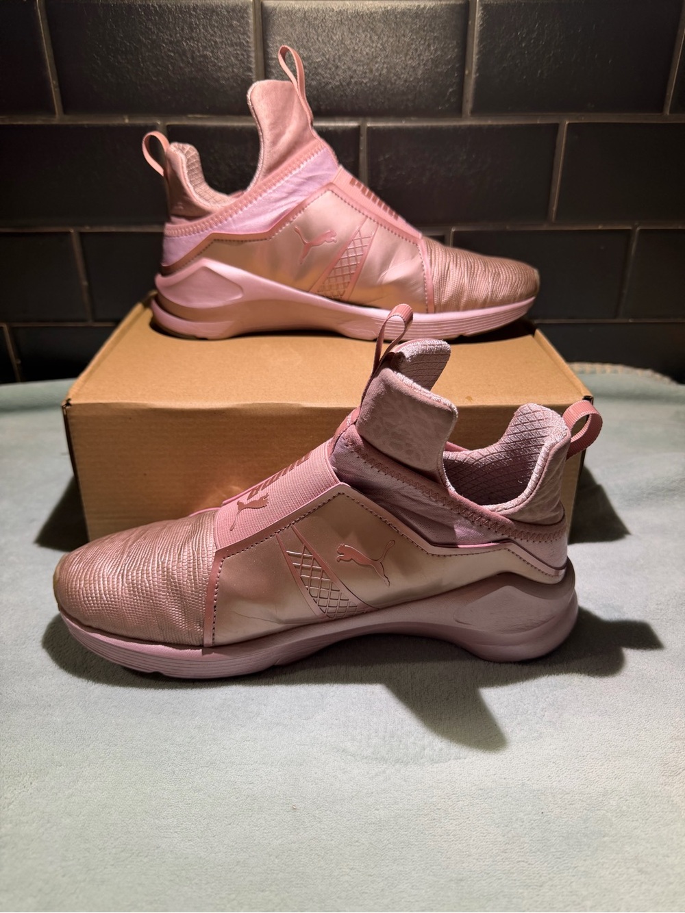 Puma Women's Slip-On Sneakers in Light Pink- Size 8.5- Read